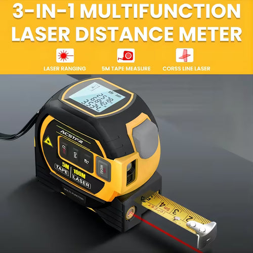 Buy 1 Get 1 Free Laser Measure Tape 3 in 1 With Digital Display Recharge
